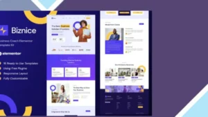 Biznice - Business Coach Elementor Template Kit