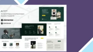 Bizzy - Business and Finance Consulting Company Elementor Template Kit