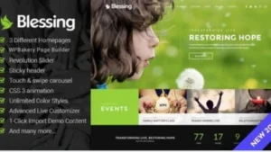 Blessing - Responsive WordPress Theme for Church Websites