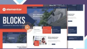 Blocks - Locksmith and Security Company Elementor Template Kit