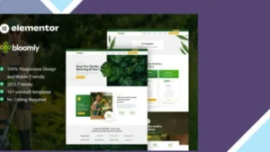 Bloomly - Landscape and Gardening Service Elementor Pro Template Kit
