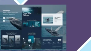BlueHope - Whale and Marine Conservation Elementor Template Kit