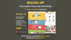 Boldial WP - Flat Creative Theme with 3D Portfolio