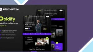 Boldify - Digital Agency Elementor Template Kit