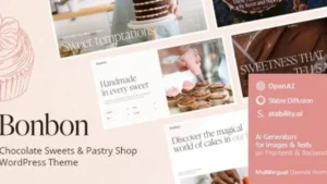 Bonbon - Chocolate and Pastry Shop WordPress Theme