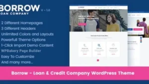 Borrow - Loan Company Responsive WordPress Theme