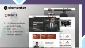 Bouncer - Bodyguard and Security Agency Elementor Template Kit
