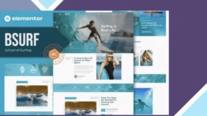 Bsurf - Surfing School Elementor Template Kit