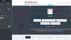 BuddyBuilder Pro - Great Features and options to Customize Your BuddyPress Community