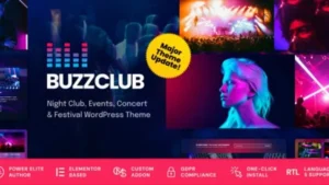 Buzz Club - Night Club, DJ and Music Festival Event WordPress Theme