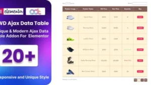 BWD Ajax Data Table Addon For Elementor
