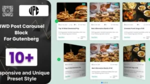 BWD Post Carousel Block For Gutenberg