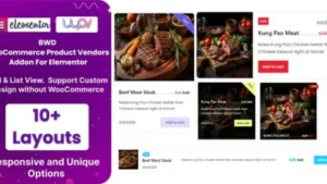 BWD WooCommerce Product Vendors Addon For Elementor