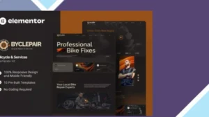 Byclepair - Bicycle and Service Elementor Template Kit
