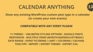 Calendar Anything - Show any existing WordPress custom post type in a calendar