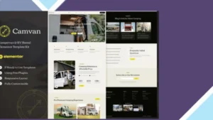 Camvan - Campervan and RV Rental Elementor Template Kit