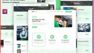 CarCare - Auto Service & Repair Elementor Template Kit