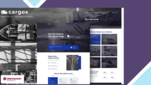 Cargox - Logistic and Transportation Elementor Pro Template Kit