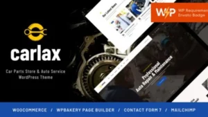 Carlax Car Parts Store and Auto Service WordPress Theme