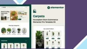 Carpeta - Houseplant Store Ecommerce Elementor Pro Template Kit