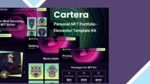 Cartera - Personal NFT Portfolio Elementor Template Kit