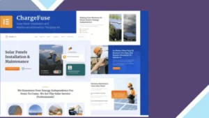 ChargeFuse - Solar Panel Installation and Maintenance Elementor Template Kit
