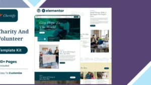 Charitify - Nonprofit Charity and Donation Elementor Template Kit