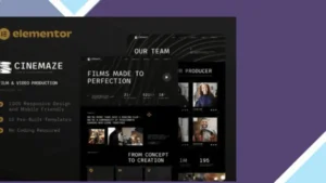 Cinemaze - Film and Video Production Elementor Template Kit