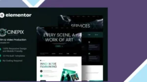 Cinepix - Film and Video Production Elementor Template Kit