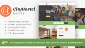 City Hostel - A Travel and Hotel Booking WordPress Theme
