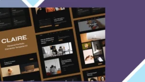 Claire - Personal Portfolio Elementor Template Kit