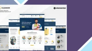 Cleanor - Cleaning Services Elementor Pro Template Kit