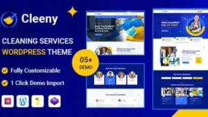 Cleeny - Cleaning Services and Repair Company WordPress Theme