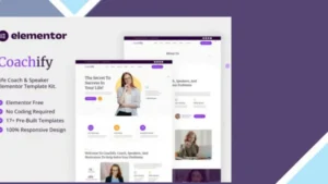 Coachify - Life Coach and Speaker Elementor Template Kit