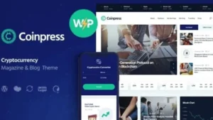 Coinpress - ICO Cryptocurrency Magazine and Blog WordPress Theme