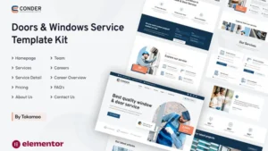 Conder ? Doors & Windows Service Elementor Template Kit