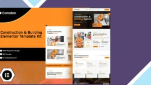 Conston - Construction Building Elementor Template Kit