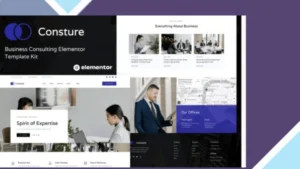 Consture - Business Consulting Elementor Template Kit