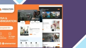 Consultviza - Immigration and Visa Consulting Elementor Template Kit