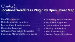 Control Locations - WordPress Map Finder Plugin