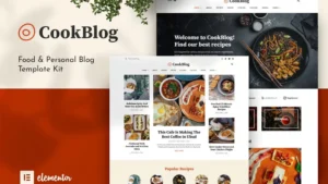 CookBlog - Food & Personal Blog Elementor Template Kit