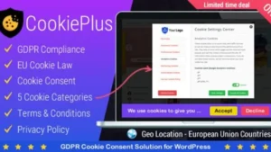 Cookie Plus - GDPR Cookie Consent Solution for WordPress
