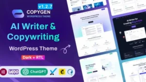 CopyGen - AI Writer and Copywriting Landing Page WordPress Theme