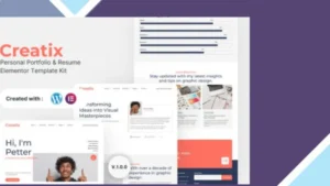 Creatix - Personal Portfolio and Resume Elementor Template Kit