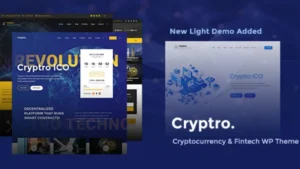 Cryptico - ICO Crypto Landing & Cryptocurrency WordPress Theme