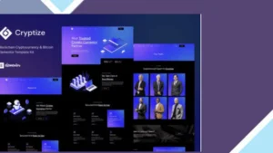 Cryptize - Blockchain Cryptocurrency and Bitcoin Elementor Template Kit