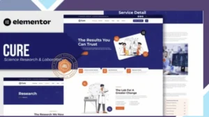 Cure - Science Research and Laboratory Elementor Template Kit