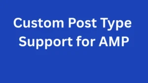 Custom Post Type Support for AMP