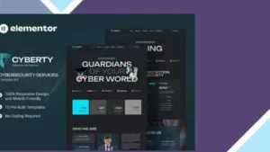 Cyberty - Cyber Security Service Elementor Template Kit