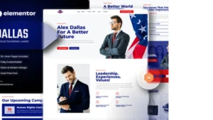 Dallas - Political Candidate Leader Elementor Template Kit
